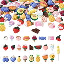 Beadthoven ミックス 模造食品 樹脂カボション 可愛いデコ素材 約100個/缶 混合様式 キュートなスタイル レジンカボション 果物 アイスキャンデー...