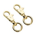 (FUSSED) 2個セット ナスカン 二重リング キーホルダー 回転フック 金具 パーツ キーリング シルバー キーホルダーパーツ アクセサリーパーツ 手作り...