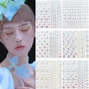 WIEXUN 6枚 ラインストーン フェイスシール キラキラ 3D 光る セット 星 月 キラキラ 涙メイク フェイスストーン 顔面デコ ネイルデコパーツ DI...