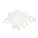PATIKIL シリコンラバーバンドリング 50個 ノンスリップ 9.42 mm フラット ホワイト 本 アート ボックス コードラッピング バッグラップ用