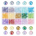 PH PandaHall 180個セット ビーズ 10mm アクリルビーズ 丸ビーズ カラフル キラキラ 携帯ケース アクセサリー ヘアアクセサリー デコレーシ...
