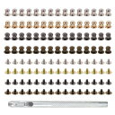KDSSYFT ギボシ ねじ式 ジョイント金具 スタッド レザークラフト ボタンニップルリベット 革工芸品 留め具 DIY 財布 バックル 金具 手芸 パーツ ...
