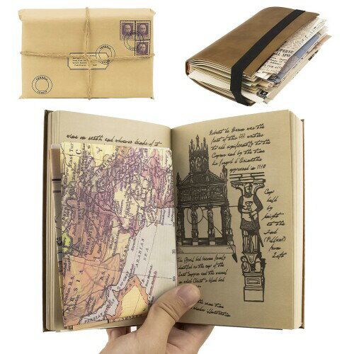 Bzuiawi Grail ダイアリー インディアナジャーナル インディアナグレイル日記 インディアナ聖杯日記小道具 ビンテージレザージャーナル クラシックムー...