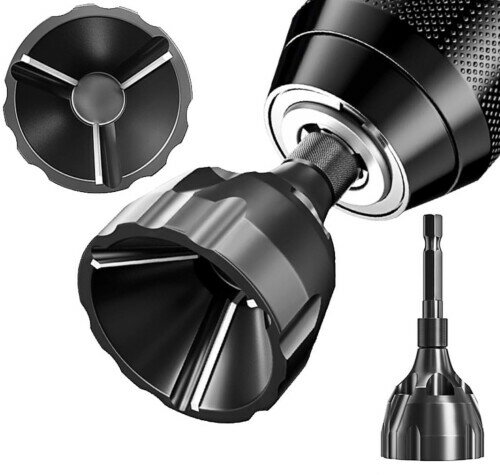 バリ取り リーマー 面取りビット 外部面取りツール 面取りカッター タングステン鋼 6.35ミリ六角軸 ネ..