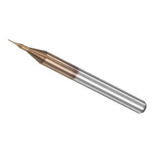 CoCud コーンエンドミル フライスカッター ミル切断 0.3 mm切削直径 3.175mmシャンク チタンメッキ 超硬ソリッド CNC削り盤ドリルフライス工具 PCB木プラスチック用