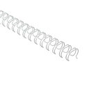 RAYSOONER WR-6.4 ダブル鉄リング 製本用 34穴 1/3ピッチ 穴径6.4mm A4/B5対応 ホワイト 100本入