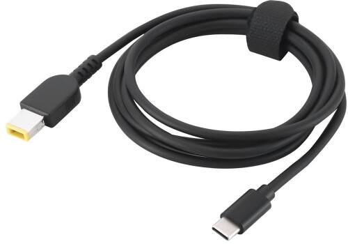 オーディオファン ノートパソコン用 USB-PDケーブル Lenovo/NEC用 角型プラグ USB-PD(PowerRule専用) AC電源 65W ケーブル 約 1.5m ブラック