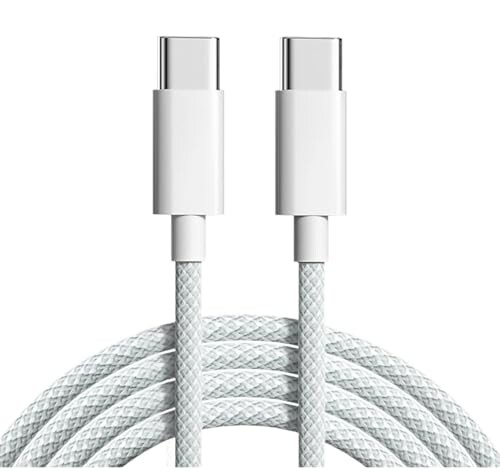 USB-C Mobile Phone Fast Charging Cable 60W Type C to Type C USB higher quality nylon Color Braided Cable for iPhone 15 Pro Max and Android Phone (1m)