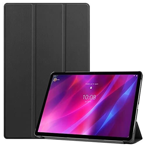 For Lenovo Tab P11 Plus P[X m{ Tab P11 Plus Jo[ y ^ ϏՌ h~ PU U[ X}[gJo[ n[h w O܂ X^h I[gX[v EFCNAbv @\ Lenovo Tab P11 Plus