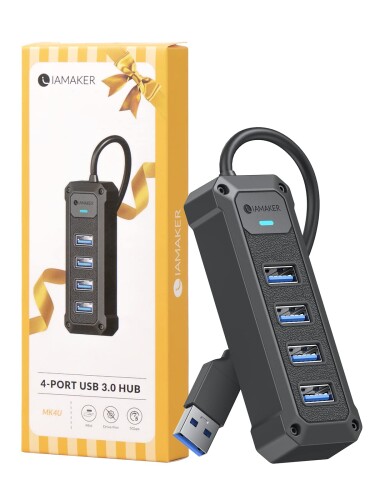 IAMAKER USB3.0 ϥ Хѥ USB ϥ type-a 5Gbps  ®ž USB 3 ϥusb ϥ ps4б USBϥ Ρȥѥ PC ֥å chromebook ץ󥿡 Ρȥ֥å usbϥ 4ݡ Mac/Windows/PS