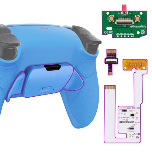 eXtremeRate ps5コントローラー用プログラム可能バックパドルリマップキット、スターライトブルー、プラスチック製、XPFU6006G4 eXtremeRate ps5コントローラー用プログラム可能バックパドルリマップキット、スターライトブルー、プラスチック製、XPFU6006G4
