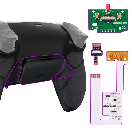eXtremeRate ps5コントローラーBDM-030&BDM-040&BDM-050に対応用プログラム背面パドルプラスティック製RISE V3リマップキット、ps5コントローラーに対応用アップグレードボードとラバー付き再設計 eXtremeRate ps5コントローラーBDM-030&BDM-040&BDM-050に対応用プログラム背面パドルプラスティック製RISE V3リマップキット、ps5コントローラーに対応用アップグレードボードとラバー付き再設計