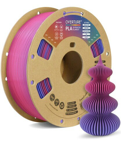 OVERTURE PLA フィラメント 3Dプリンター用素材 3D印刷 3Dプリンター フィラメント 1.75mm 1kgスプール..