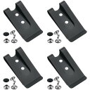 MTQY レザークラフト用ベルトクリップ 4セット メタル 52.5x25mm ダブルホール ホルスター シースクラスプ リベットスプリングバックルフック付き,...