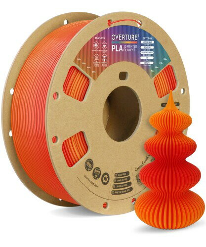 OVERTURE PLA フィラメント 3Dプリンター用素材 3D印刷 3Dプリンター フィラメント 1.75mm 1kgスプール..