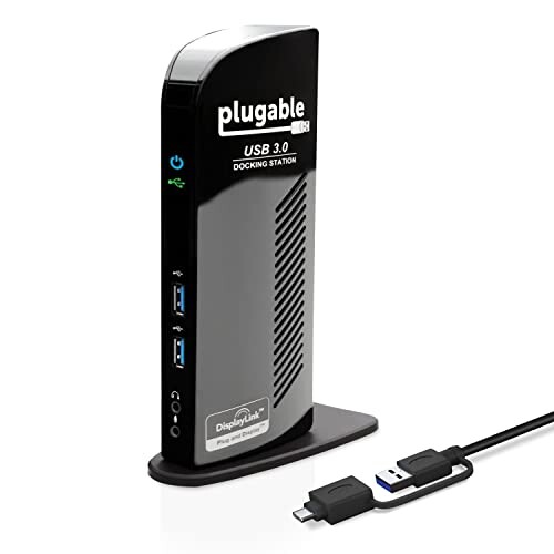 Plugable USB3.0 / USB-C phbLOXe[V cu Windows  Mac p - fAj^[ HDMI DVI VGA |[g MKrbg C[Tlbg USB3.0 |[gx2 USB 2.0 |[gx4 o