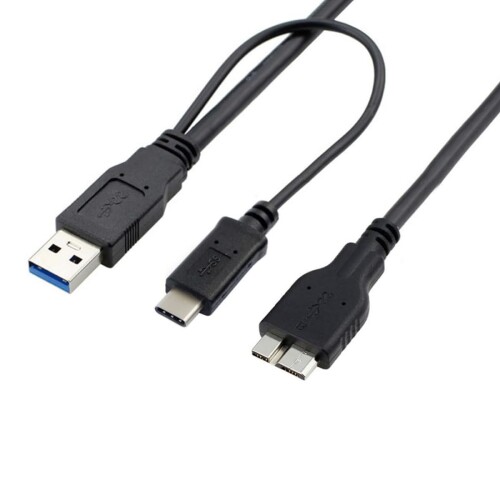 chenyang USB 3.0 & USB C - Micro USB 3.0 f[^P[u n[hfBXNhCup 60cm