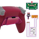 eXtremeRate ps5コントローラーBDM-030&BDM-040&BDM-050に対応用プログラム背面パドルプラスティック製ラバー付きピュアカラーRISE V3リマップキット、ps5コントローラーに対応用アップグレードボ