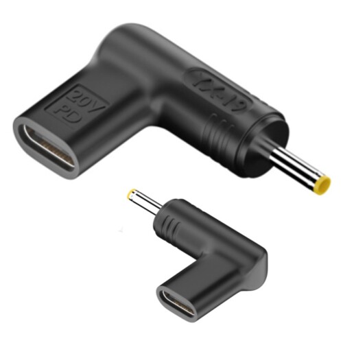 楽天アルメリアセカンドストア全22種 fine-R USB-C 入力 DC 2.5×0.7mm 出力 20V 5A 100W 対応 主に ASUS ノートパソコン PD 充電 変換アダプター プラグ 高速充電 （PL保険加入品） （19-2507）