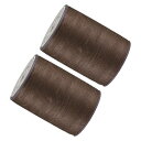 Kozelo 2pcs 薄いレザー用ワックス糸 -(0.55mm x 137ヤード) レザークラフトDIY製本用 実用的な長いワックスコード縫製糸|PET&ワッ...