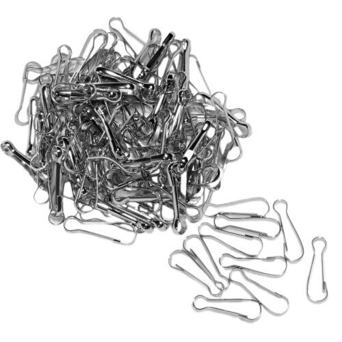 ステンレス ナスカン 留め具 板ナスカン ピン キーホルダー 金具 シルバー 銀色 安全 丈夫 ピン フック アクセサリーパーツ ステンレスナスカン 20mm 100個