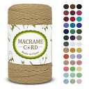 LEREATI マクラメロープ 3mm x 200m, タコ糸マクラメ糸 綿ロープ 縄 マクラメ 糸 yarn, マクラメ 紐 綿糸, 太毛糸 DIY, 手編みロープ, 壁掛 け, 鉢植え装飾, 編み物 工芸品 (コーヒー)