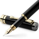 Wordsworth & Black の万年筆セット、高級竹材 - 極細ペン先、ギフトケース。 インク カートリッジ 6 個、インク リフィル コンバーターが含まれています - ジャーナリング、カリグラフィー