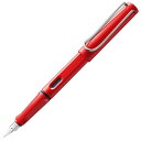 LAMY(ラミー)safari レッド 万年筆 赤- 人間工学に基づいたグリップと磨き上げられたスチール製のペン先 サイズ F - 筆記やカリグラフィーに最適 - LAMY T 10 ブルー インクカートリッジ 付