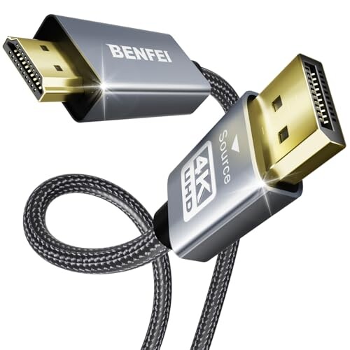 BENFEI 4K DisplayPort - HDMI 3m ケーブル (