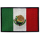 メキシコ国旗刺繍入りアイロン貼り付け/縫い付けワッペン