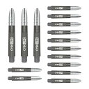 CyeeLife 15pcs ダーツシャフト・バレル,アルミニウムと透明なプラスチックの部品