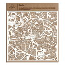 ベルリン切り絵地図、白、30x30センチ、オリジナルデザインペーパーアート、アイデアギフト