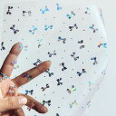 HYANG純色TPU透明レーザープリントパターン1巻:30 cmx 135 cm TPU生地、ハンドバッグ、イヤリング、DIYプロジェクトの制作に使用 (リボン...