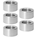 JooBsoso アルミ スペーサー 5個セット M10 内径10.2mm 外径16mm 厚さ8mm パイプスペーサー スクリュースタンドオフ M10ネジ用 ネ...