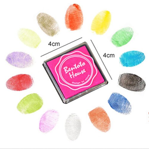 LUYING スタンプ台 20色セット カラーが豊富 高発色 インク 印鑑 ハンドハンドメイド DIY 布 木材 にも使用可 お祝い フィンガーペイント メッセージカード 年賀状 ハンコ クリスマス イン