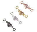 ネックレス 留め具 マグネット留め具 磁気クラスプ エンドパーツ ジュエリー アクセサリーパーツ 延長用金具 DIY用 クラフト作り 簡単装着 4個セット (愛...