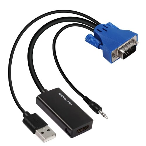 CERRXIAN VGA ` HDMI I[fBI A_v^ P[u t VGA  `HDMI o rfI 1080P A_v^[PC m[gubN j^[ vWFN^[ ȂǗp - 7.8C`