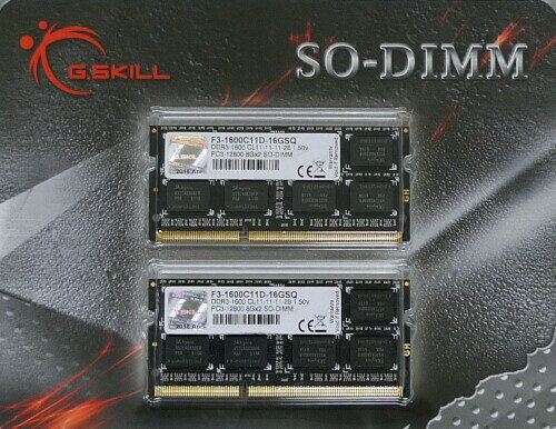 G.Skill F3-1600C11D-16GSQ (DDR3-1600 CL11 8GB2)