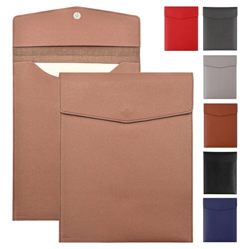 ファイルケース ライトブラウン A4 書類ケース 縦型 ドキュメントファイル PUレザー ケース NYANDELMO ..