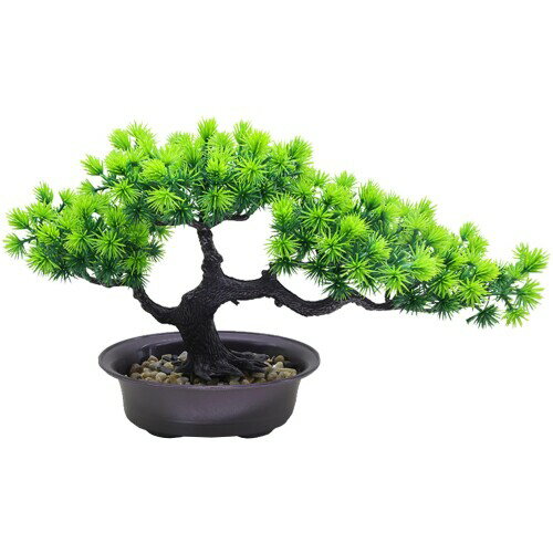 sac taske フェイクグリーン 松 造花 人工植物 観葉植物 盆栽 鉢植え インテリア (新緑)