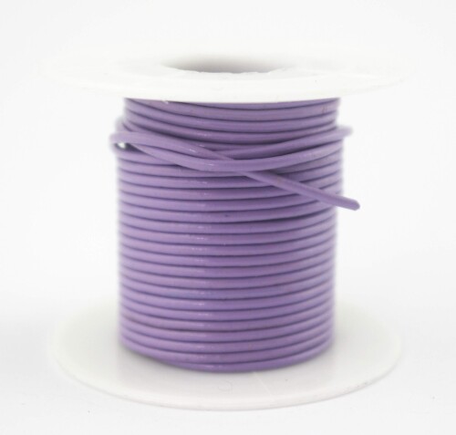 Glory Qin ソフト ラウンド 純正 ジュエリー レザー コード レザー ロープ ビーズ ストリング 1.5mm ラベンダー
