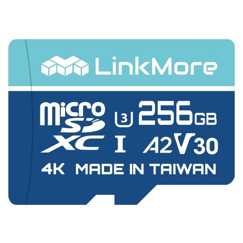 LinkMore 256GB A2V30 MicroSDXCカード Gopro対応 SDアダプター付