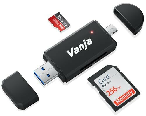 Vanja SDJ[h[_[AUSB 3.0/USB C SDJ[h[_[OTGA_v^[ASD/Micro SD/SDHC/SDXC/MMCɑΉAiPhone 15V[YAMacBook Pro/AirAiPad ProAGalaxy S23Ȃǂƌ݊