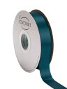 ティールサテンリボン 25mm幅 ダブルフェイス クオリティサテン - ギフトラッピング、ウェディング、招待状、クラフト、アパレル、ヘッドバンド用 - 45メー...