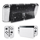 DLseego Switch OLED 用 ケース スイッチ有機el カバー 有機elモデルケース 分離式カバー 超軽量 耐衝撃 傷つけ防止 全面保護 取り外し簡単 キラキラ