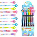 Tiny Mills 24ピース イッカク スタッカブル プッシュ ペンシル セット 消しゴム付き 女の子 誕生日パーティー ギフト グッズ詰め合わせ カーニバ...