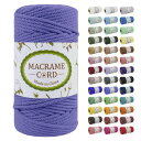 LEREATI マクラメロープ 5mm x 100m, 綿ロープ yarn マクラメ糸 コットンロープ 綿糸 太いロープ, マクラメ 紐 の場合 DIY, 壁掛...