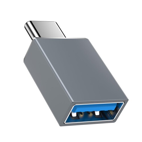 (OTG対応/5Gbps転送) USB-C & USB 3.1 変換アダプタ Type-C(オス) to USB-A(メス) 変換コネクター typec usb3.1 変換アダプター MacBook Pro MacBook Air iPad Pro などタイプc多機種対応 グレー
