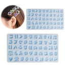 ADOFUN シリコンモールド ひらがな アルファベット シリコンモールド 手作り イニシャル DIY日本のアルファベット 漢字 レジン アクセサリー パーツ ...