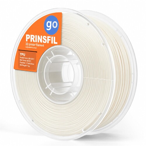 PRINSFIL TPU 90A フィラメント (マット TPU90A ホワイト) ?【PRINSFILフィラメントガイド】——PRINSFIL GO マットTPU 90Aの特長 一般的なTPUは、柔軟性や耐久性に優れる一方で、造形後の表面にテカリが出やすく、外観パーツとして使用する際に光沢や積層痕が目立ちやすいという課題があります。 PRINSFIL GO マットTPU 90Aは、このTPU特有の強い光沢を抑え、より落ち着いたマットブラックの質感を目指して開発されたフィラメントです。 柔らかさだけでなく、引っ張り・曲げ・引き裂きに対するバランスも重視しており、保護カバー、クッション、滑り止め、グリップ部品など、日常的に使う軟質パーツにも適しています。 見た目の質感と実用性能を両立した、PRINSFIL GOシリーズのマットTPUです。 ?【Shore A 90の柔軟性】柔らかさとプリントしやすさのバランスを重視した90A TPU。保護パーツ、クッション、滑り止め、グリップ部品などに適しています。 ?【破断伸び520%】しなやかに伸びる柔軟素材で、曲げや引っ張りがかかるパーツにも使いやすいTPUフィラメントです。 ?【引き裂きに強い】引裂強度130N/mmにより、穴まわりやエッジ部分にも強く、繰り返し使う軟質パーツにもおすすめです。 商品コード57082185553商品名PRINSFIL TPU 90A フィラメント (マット TPU90A ホワイト)型番TPU90Amatteカラーマット TPU90A ホワイト※他モールでも併売しているため、タイミングによって在庫切れの可能性がございます。その際は、別途ご連絡させていただきます。※他モールでも併売しているため、タイミングによって在庫切れの可能性がございます。その際は、別途ご連絡させていただきます。